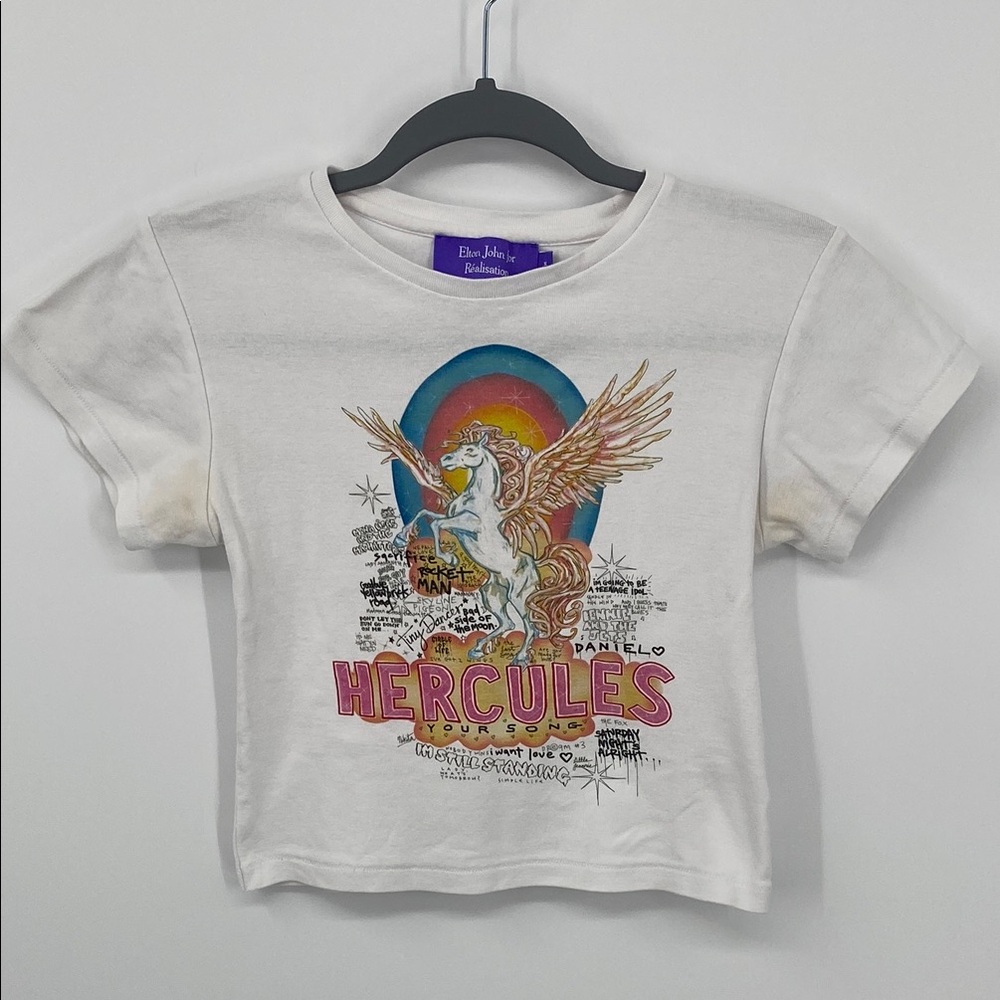 Elton John for Realisation Pegasus Short Sleeve Tee Size XS